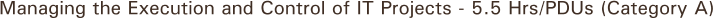 Managing the Execution and Control of IT Projects - 5.5 Hrs/PDUs (Category A)